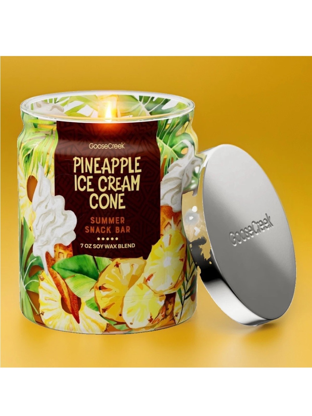 Goose Creek Single Wick Candle- Pineapple Ice Cream Cone (7oz)